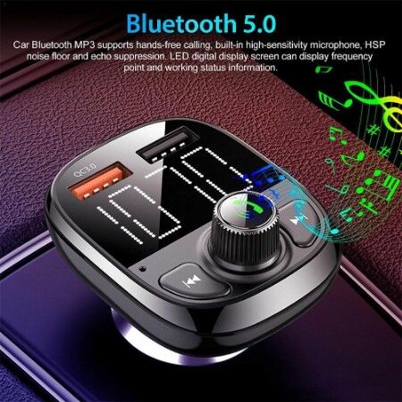 ブルートゥース トランスミッター 車 カーオーディオ ハンズフリー 充電 Qc3 0 Usb ブルートゥース トランスミッター 車 カーオーディオ ハンズフリー 充電 Qc3 0 Usb