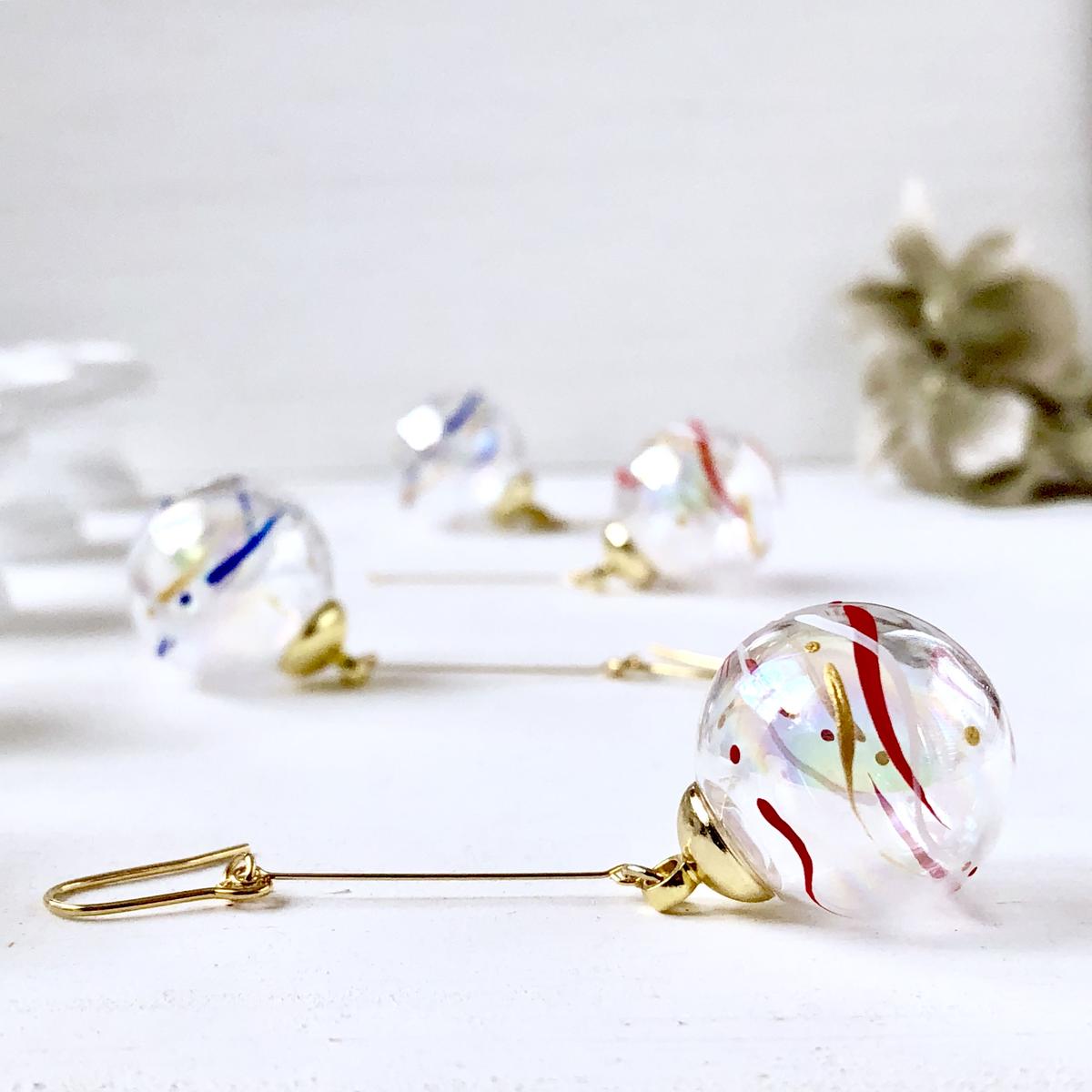 新登場 にゃんこ♡水風船 ヨーヨー 風鈴風 ピアス イヤリング