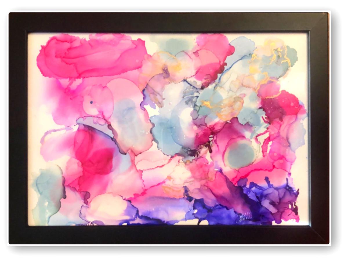 私だけのお花を描く アルコールインクアートワークショップ 対面レッスン Or オンラインレ