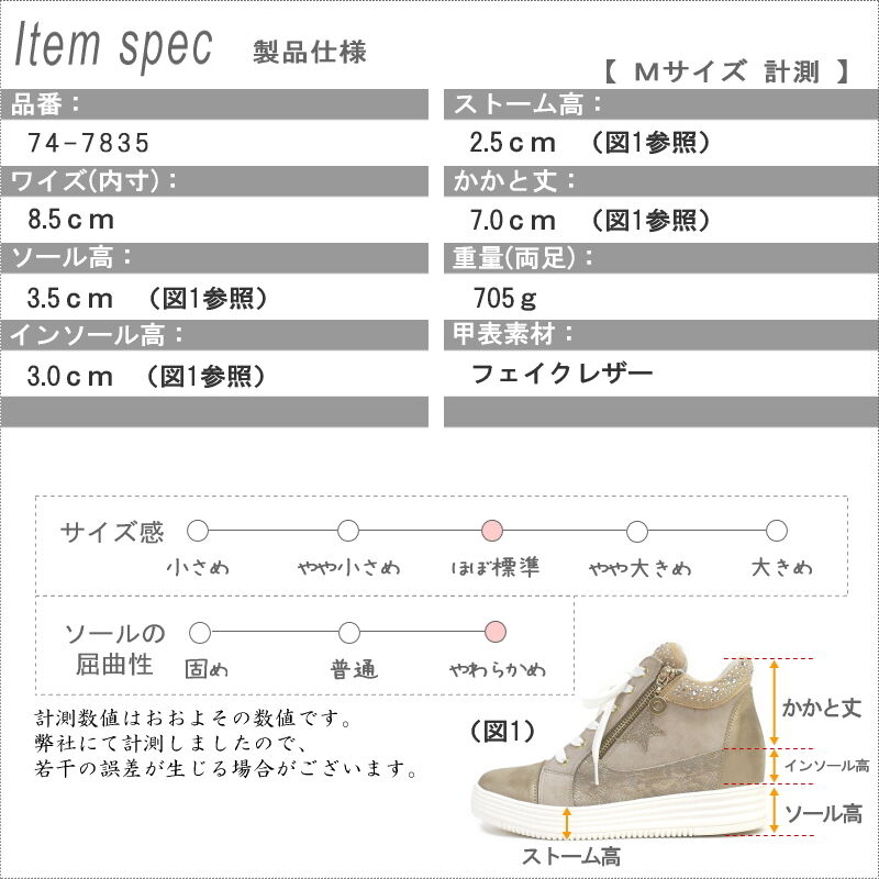 2023年春/再入荷】MUUM ハイカットスニーカー ビジュー インヒール