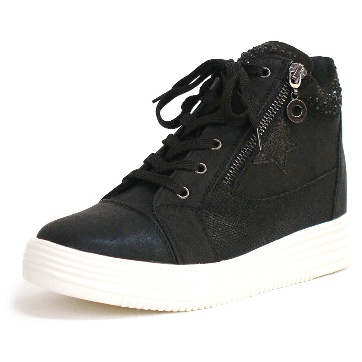 2023年春/再入荷】MUUM ハイカットスニーカー ビジュー インヒール