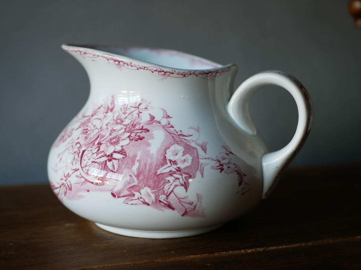 32%割引オレンジ系【美品】 【美品】フランス Lunéville窯 KG BEGONIA 【希望者のみラッピング無料】 【美品】フランス ピッチャー マロン BEGONIA KG Lunéville窯 食器