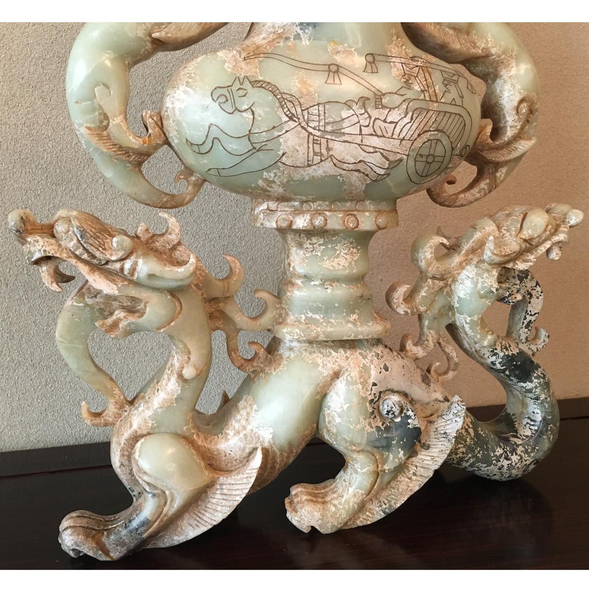 古游銅器復古浮彫双鳳戯珠招き猫壺壺式香炉風水小銅壺鎮宅納福