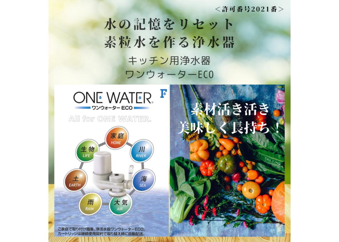素粒水キッチン用浄水器「ワンウォーターECO」