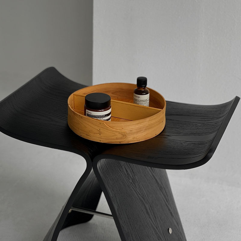 天然木 ラウンド型 シェーカーボックストレイ - 通販