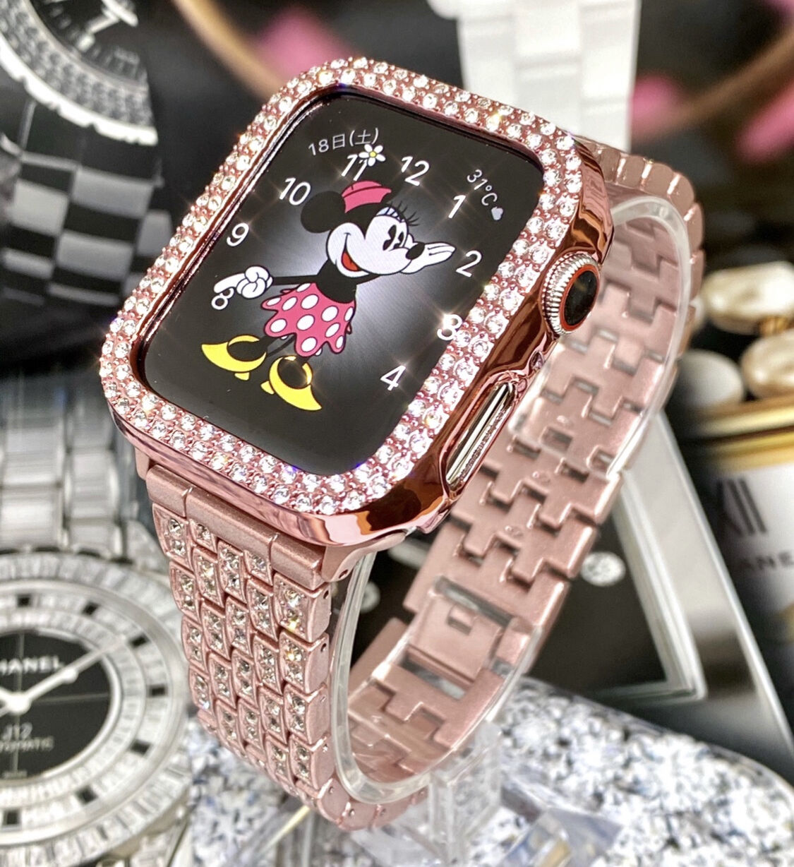 アップルウォッチ 最高ランクダイヤカバー&バンドセット ピンク | ウォッチカスタムショップ ... アップルウォッチ 最高ランクダイヤカバー&バンドセット ピンク | ウォッチカスタムショップ ...