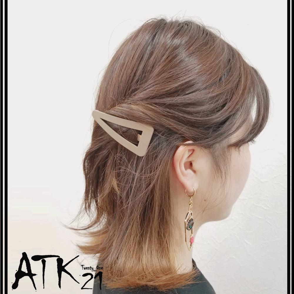 マットカラー トライアングル パッチンピン パッチン留め 人気 可愛い 髪留め へアクリップ