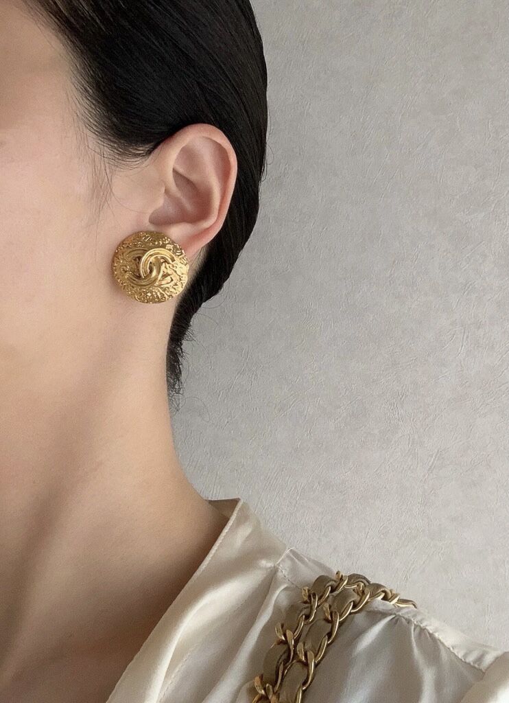 CHANELシャネル ゴールド ココマーク サークル イヤリング 箱BOX付