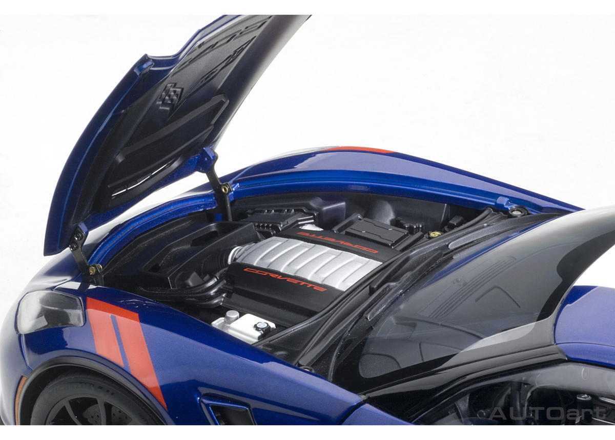 激安特価 グランスポーツ C7 コルベット シボレー 1 18 Autoart ブルー ホワイト ストライプ 完成品 レッド ハッシュマーク 車