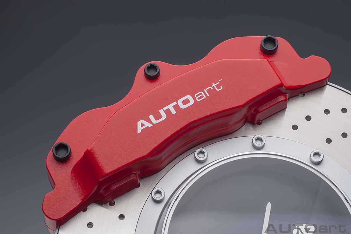 AUTOart ブレーキディスク クロック （レッドキャリパー・シルバー