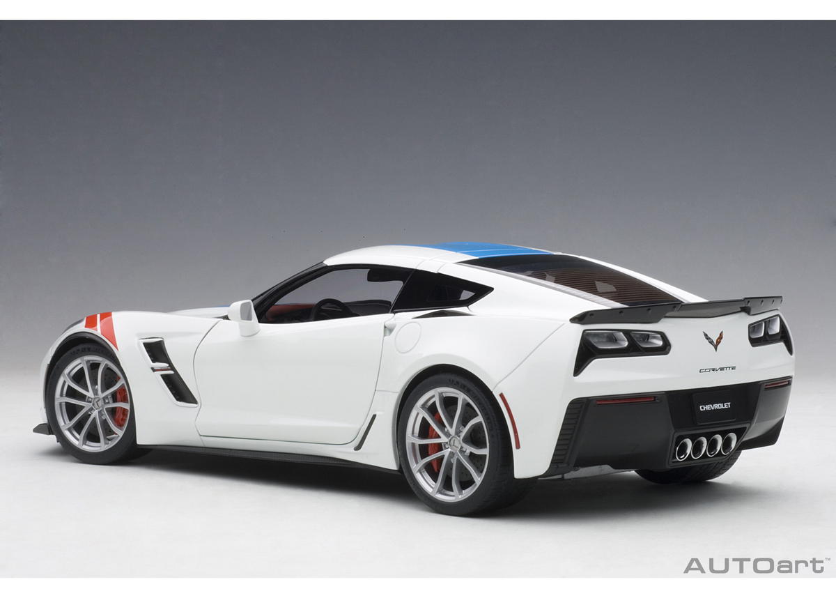 Autoart 1 18 シボレー コルベット C7 グランスポーツ ホワイト ブルー