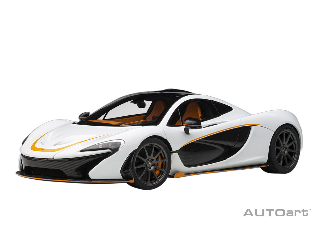 Autoart 1 18 マクラーレン P1 ホワイト オレンジ アクセント