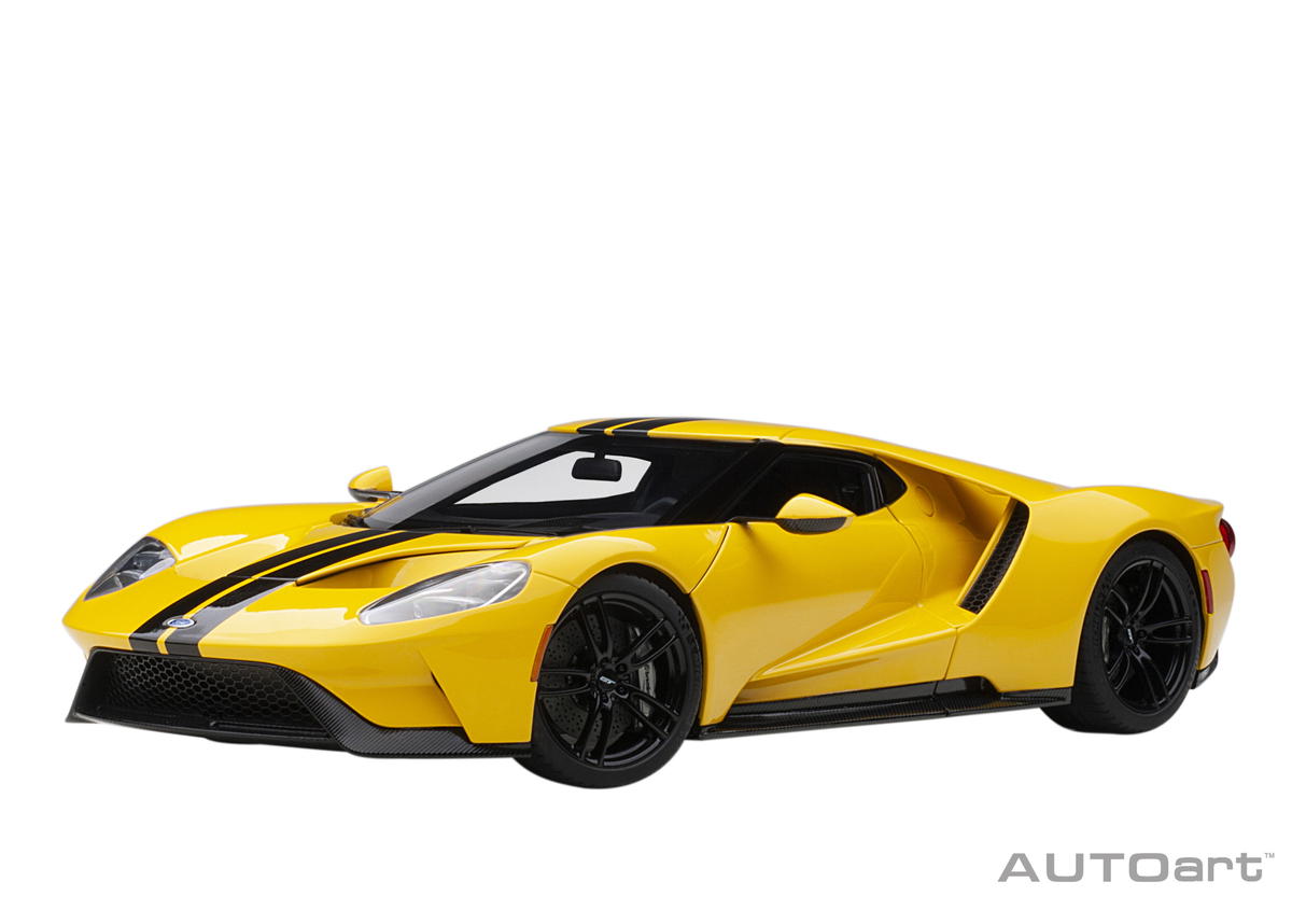 AUTOart 1/18 フォード GT 2017 (イエロー/ブラック・ストライプ ...