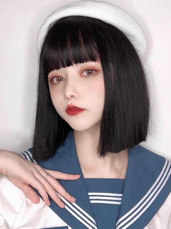 メンヘラっぽ黒髪ボブウィッグ Fancy World