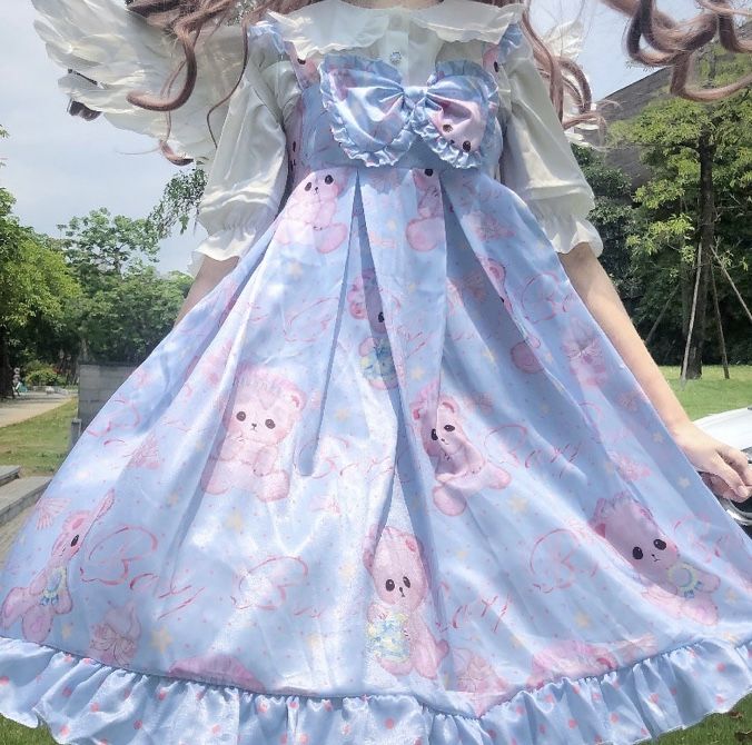 くまさんキャラのメルヘンワンピース Fancy World