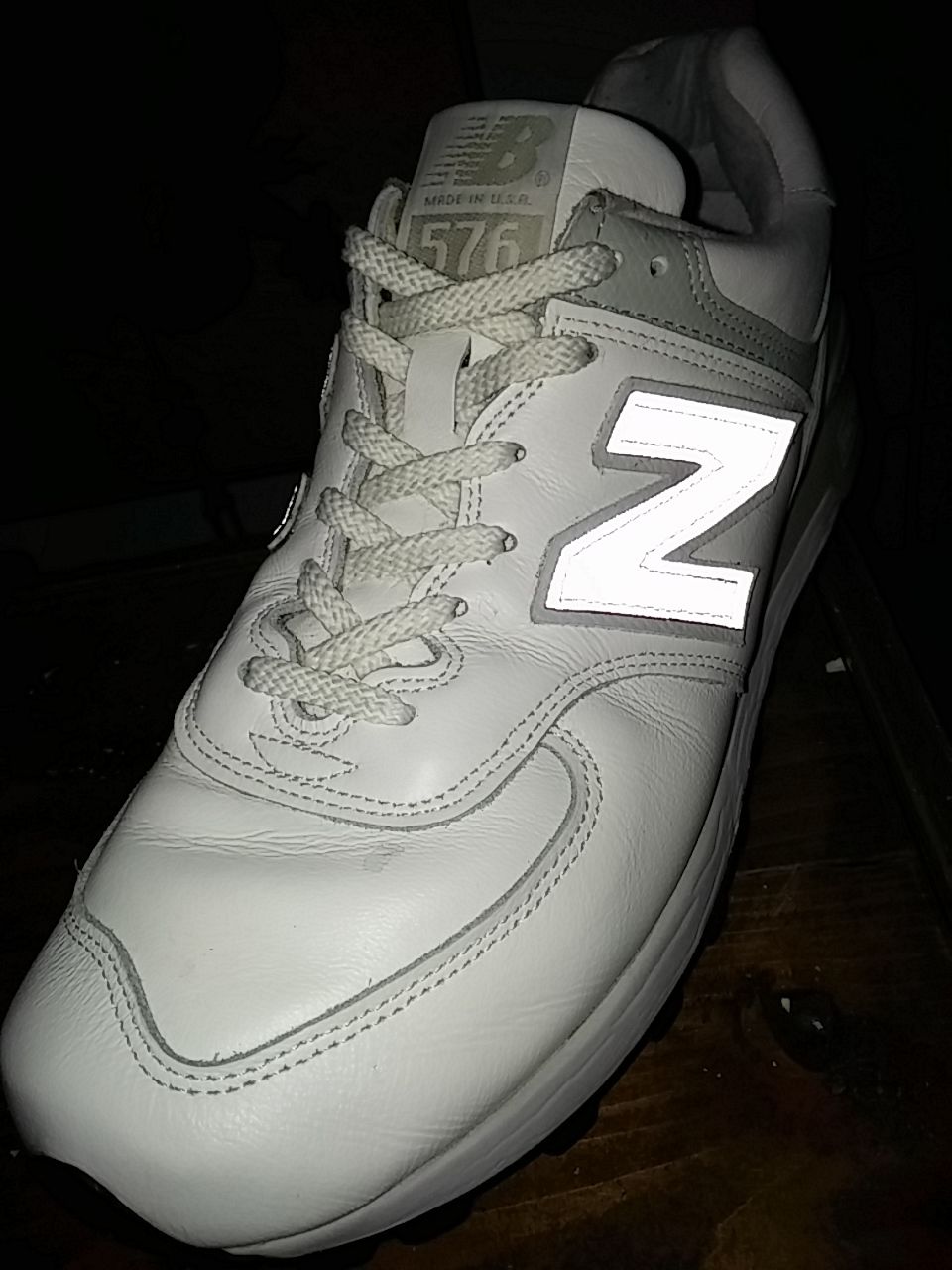レア U.S.A.製M576 new balance LEATHER WHITE極上美品 |