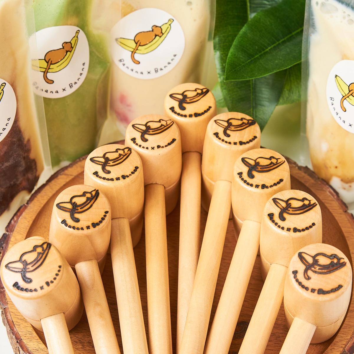 バナナ叩きチャレンジ Bananabananaのロゴ付き専用ハンマー 1本 Banana