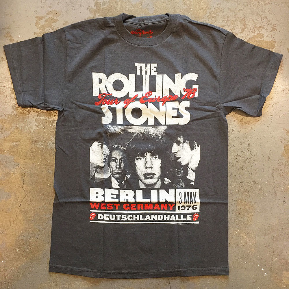 ザ ローリング ストーンズ・ブラック＆ブルー 1976 ヨーロッパ ツアー T-シャツ