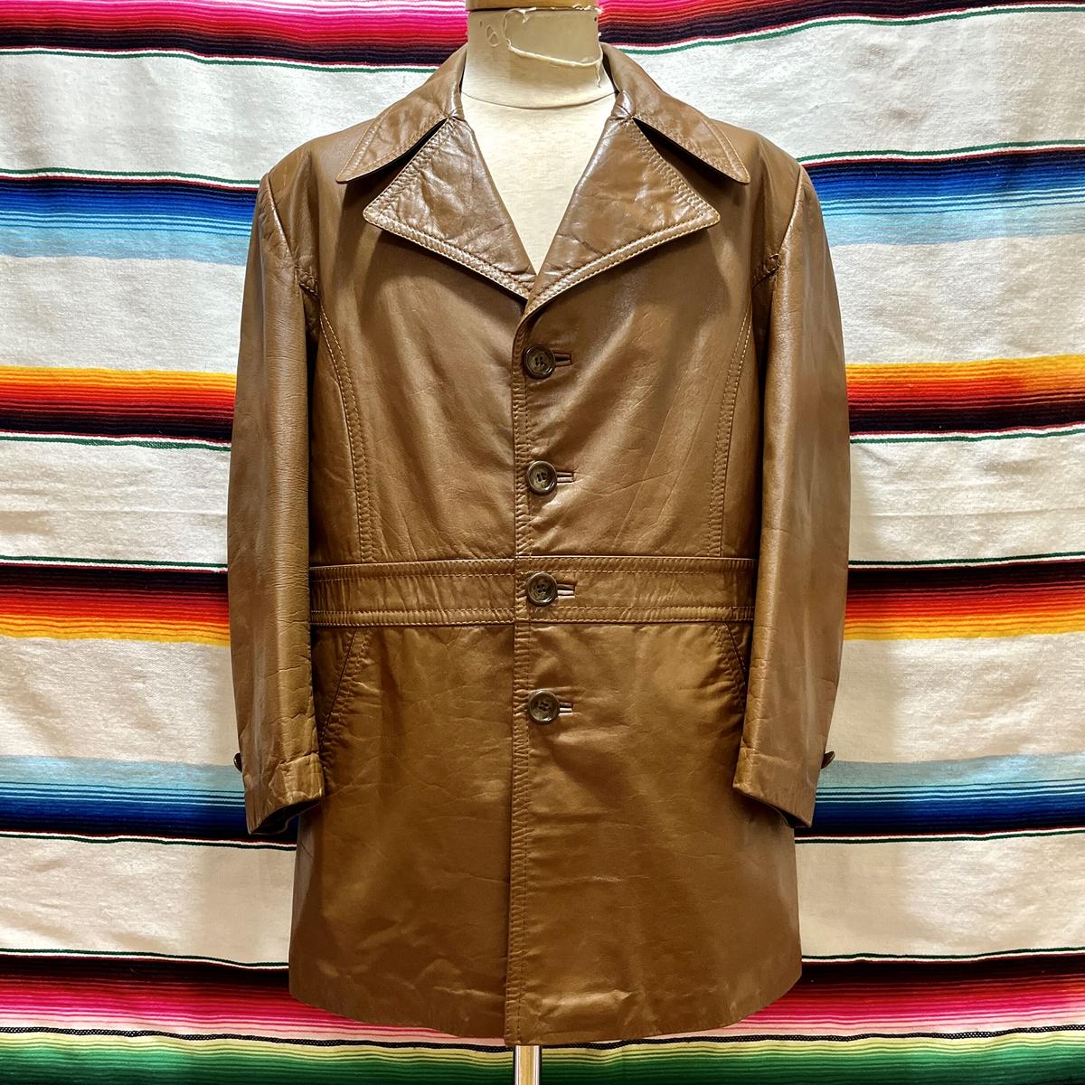 日/祝も発送 70s Unknown vintage レザー フリンジジャケット