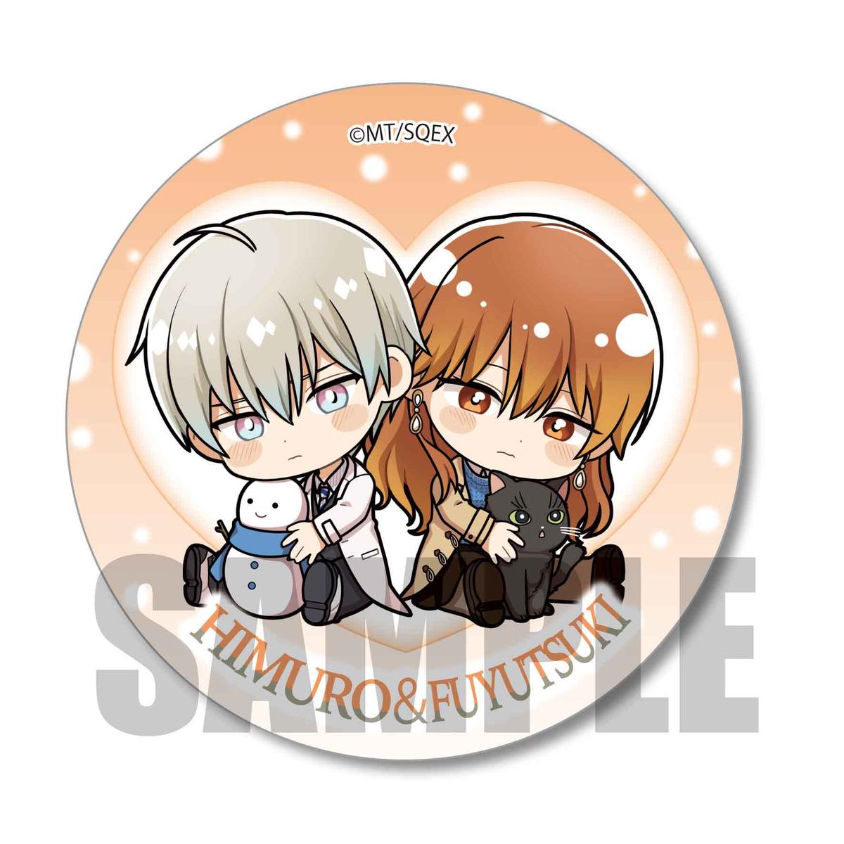 ぎゅぎゅっと缶バッジ氷属性男子とクールな同僚女子 氷室くん 冬月さん ゆきだるま にゃめろう