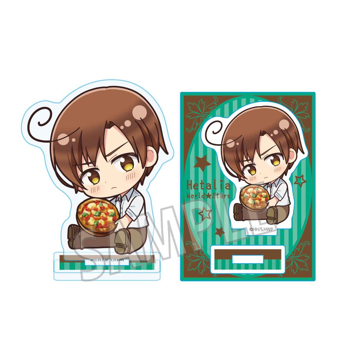 ぎゅぎゅっとミニスタンド ヘタリア World Stars ロマーノ ピッツァ ベルハウ