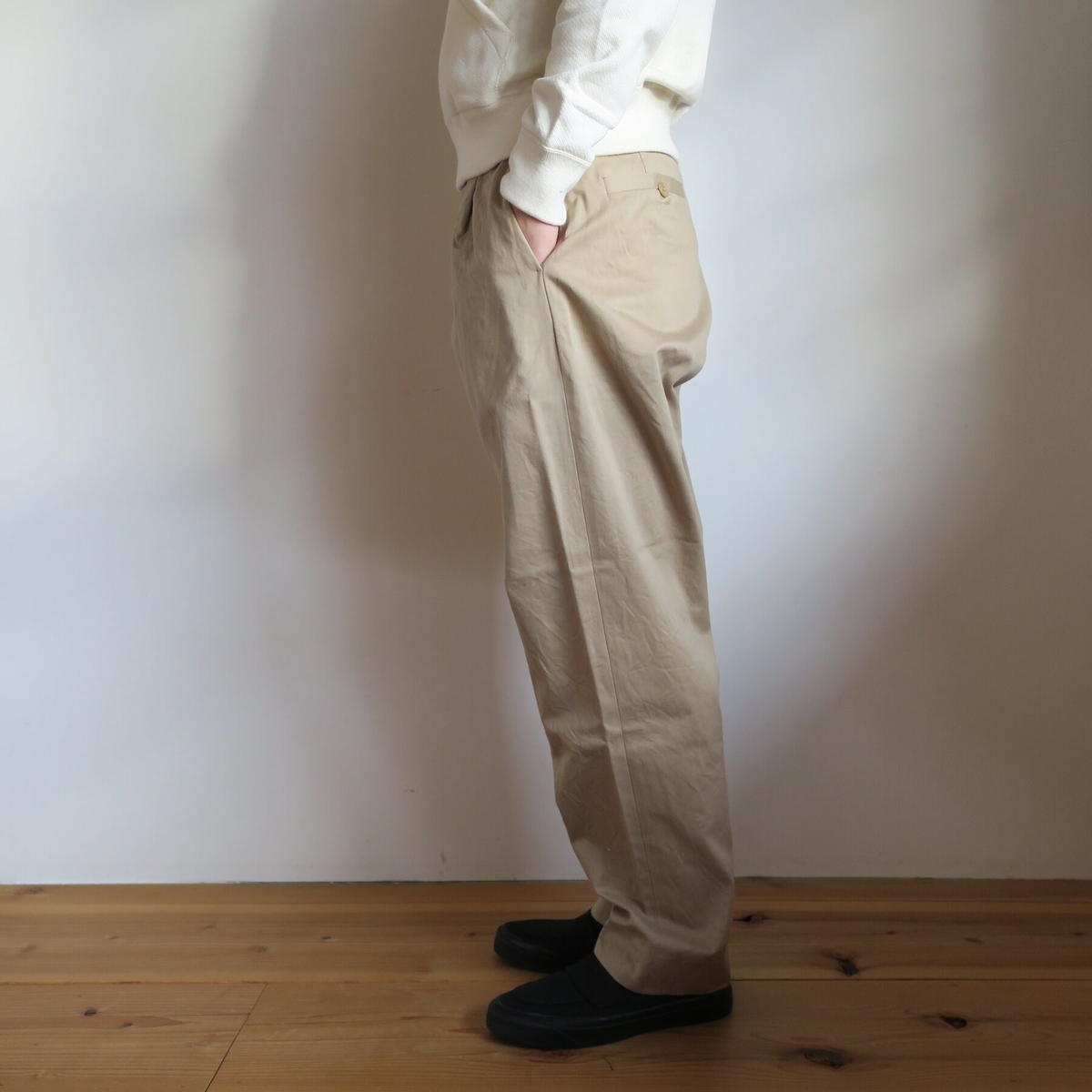 YAECA WOMEN CHINO CLOTH PANTS TACK TAPERED ３colors