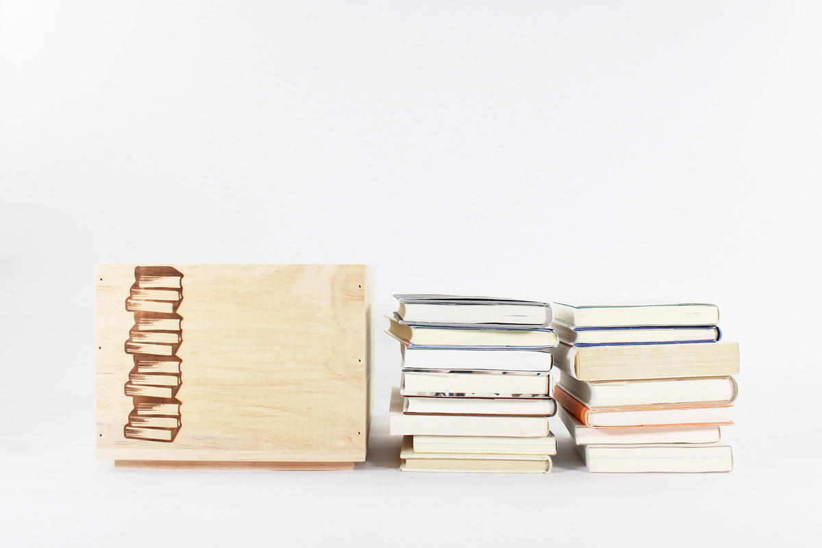 BOOK CONTAINER HALF Natural | BIBLIOPHILIC