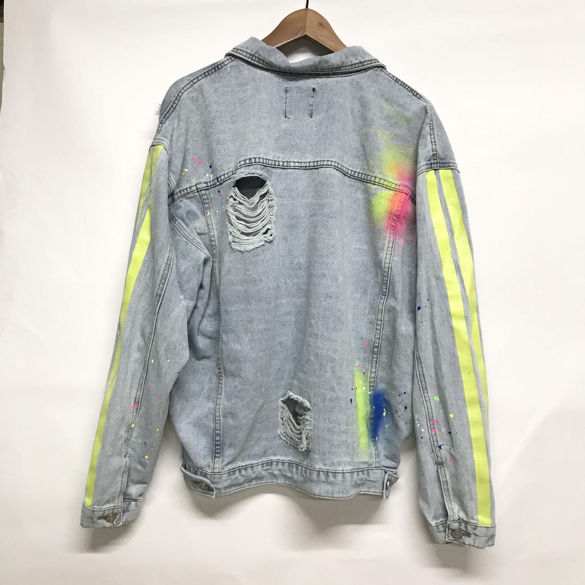 BOOHOO /Spray Paint denim jacket BINGOSTAR