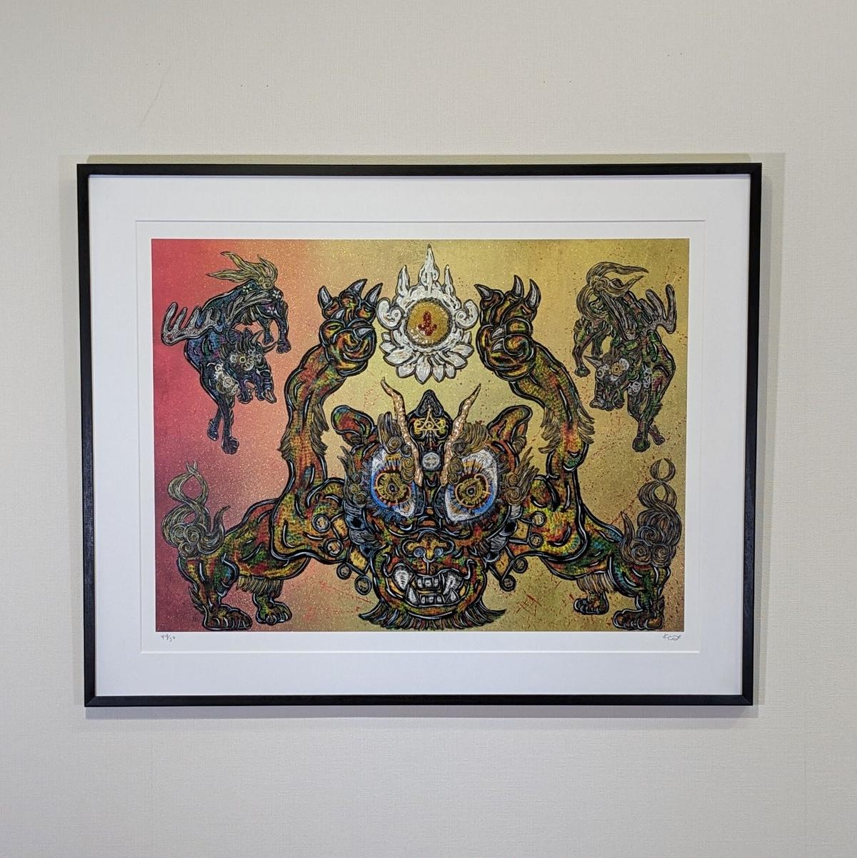 小松美羽 シルクスクリーン 狛犬様 三心一体 Yahoo!オークション