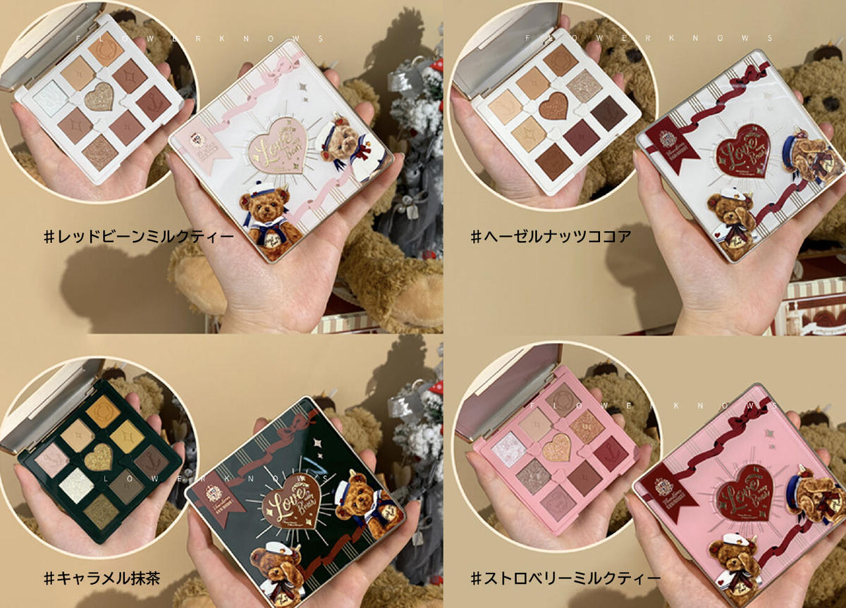Flower Knows フラワーノーズ Lovebear 9色アイシャドウパレット ブ