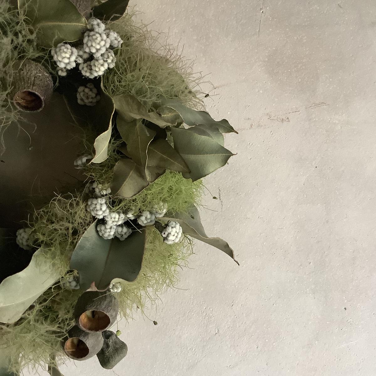 Dried Eucalyptus & Smoke Tree Wreath (ユーカリとスモーク...