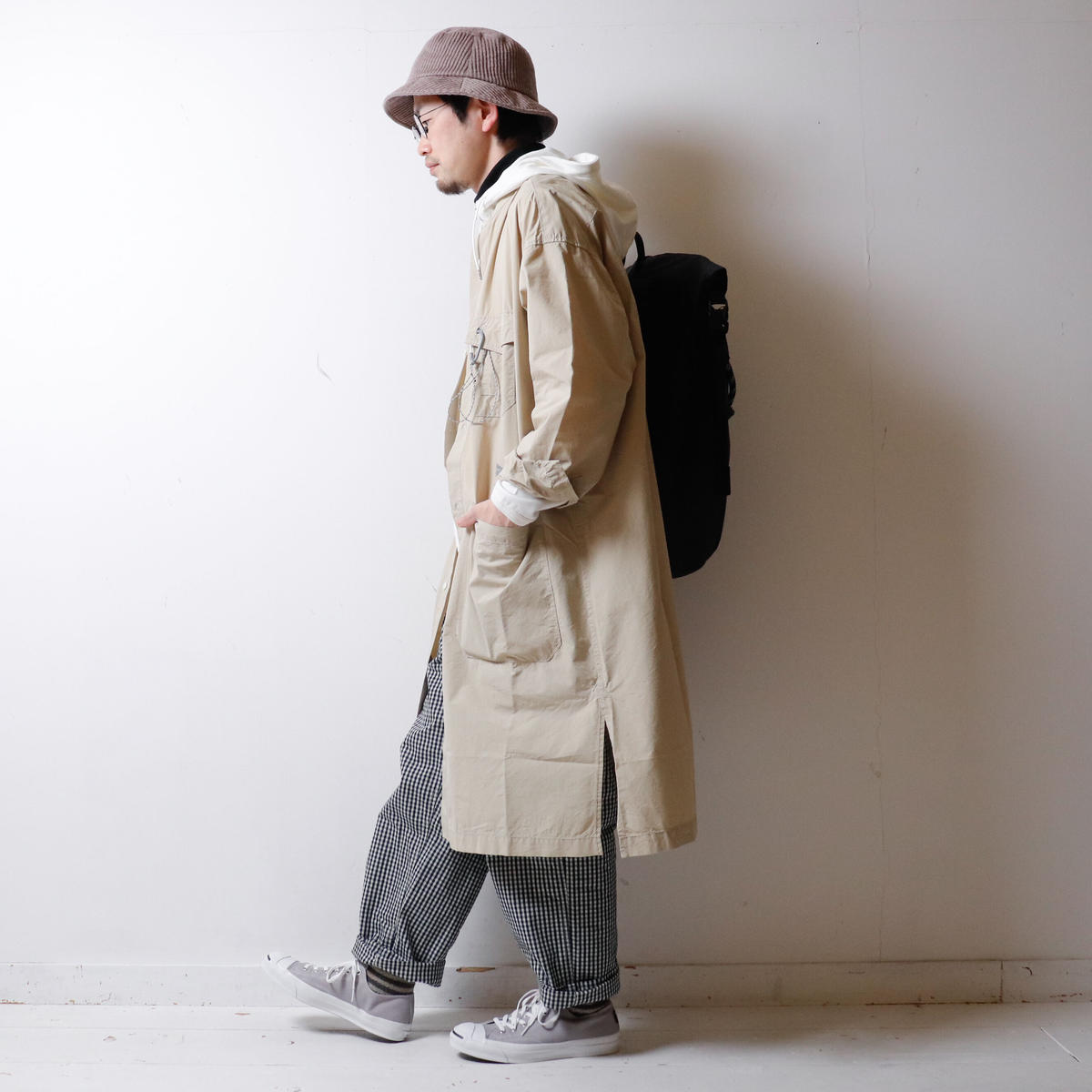 【UNISEX】and wander[アンドワンダー] コーデュラタイプライター