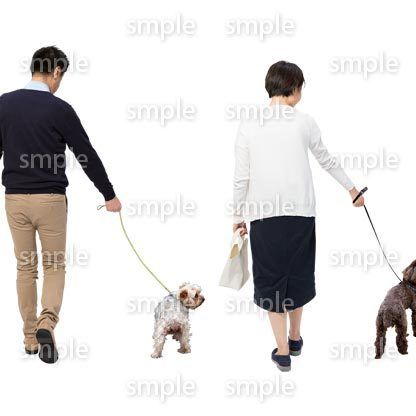 Cutout People 犬の散歩 Ii 470 No N No 建築cg 3d人物モデ
