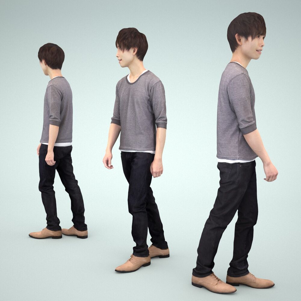 3d人物素材 Posed 037 Toru No N No 建築cg 3d人物モデ