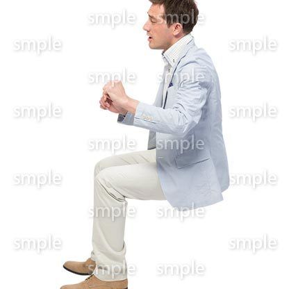 Cutout People 座る 外国人男性 Ll 5 No N No 建築cg 3d