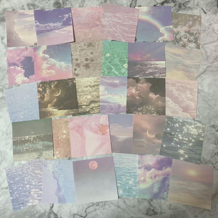 パステルカラー風景空と海バラメモ30枚 Bunny Select Shop