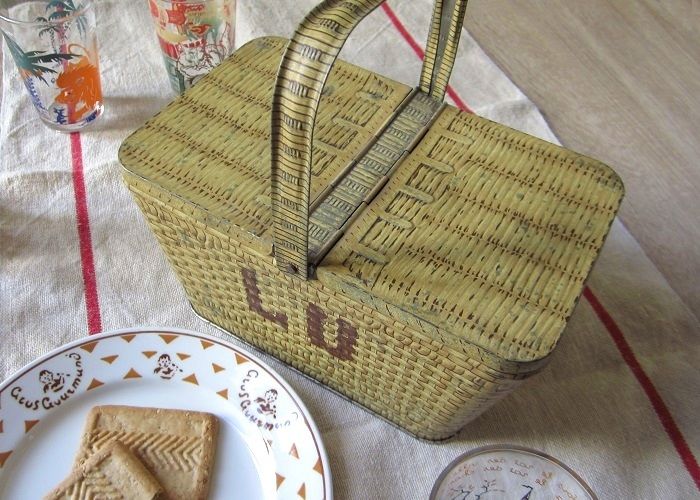 逸品】 LU ビスケット フランス ヴィンテージ アンティーク バスケット