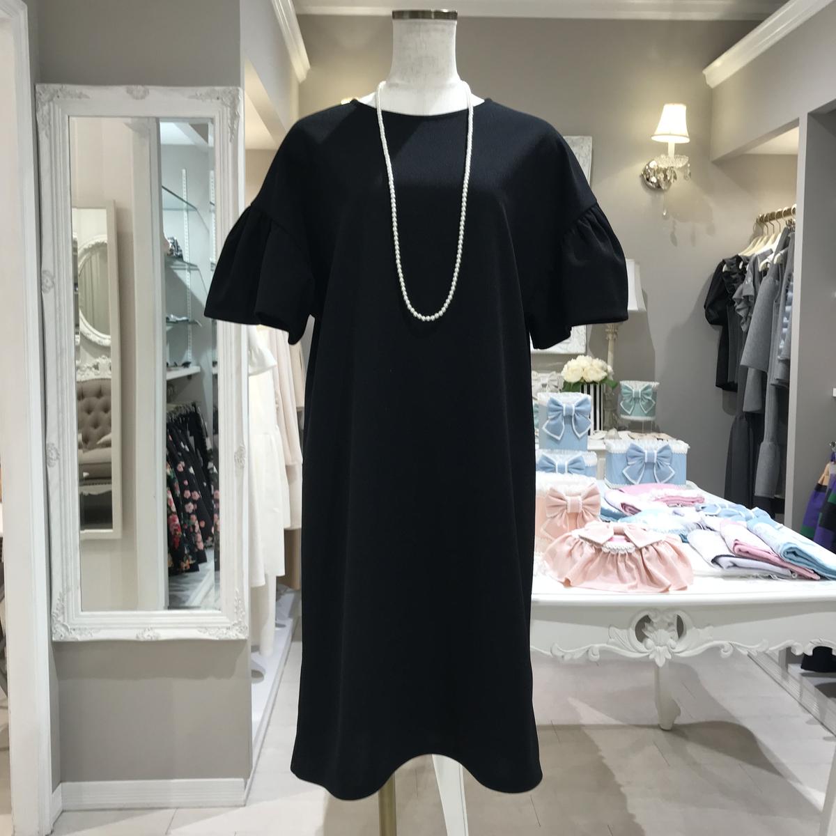 9 152 黒 ベルスリーブワンピース フリー ｍ Capriciousmie