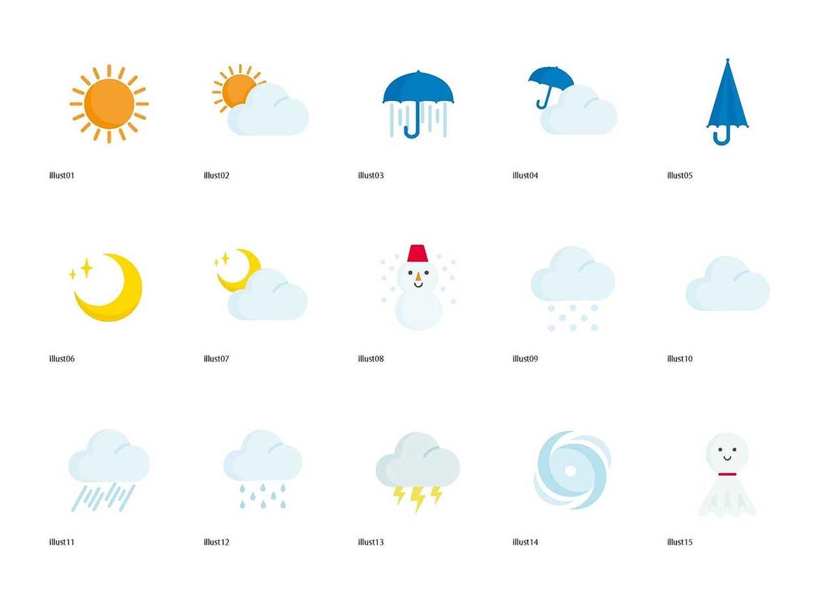 天気 気象 イラスト みんなのテンプレート