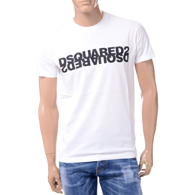 ディースクエアード Dsquared2 ロゴTシャツ コットン ホワイト ディースクエアード Dsquared2 ロゴTシャツ コットン ホワイト