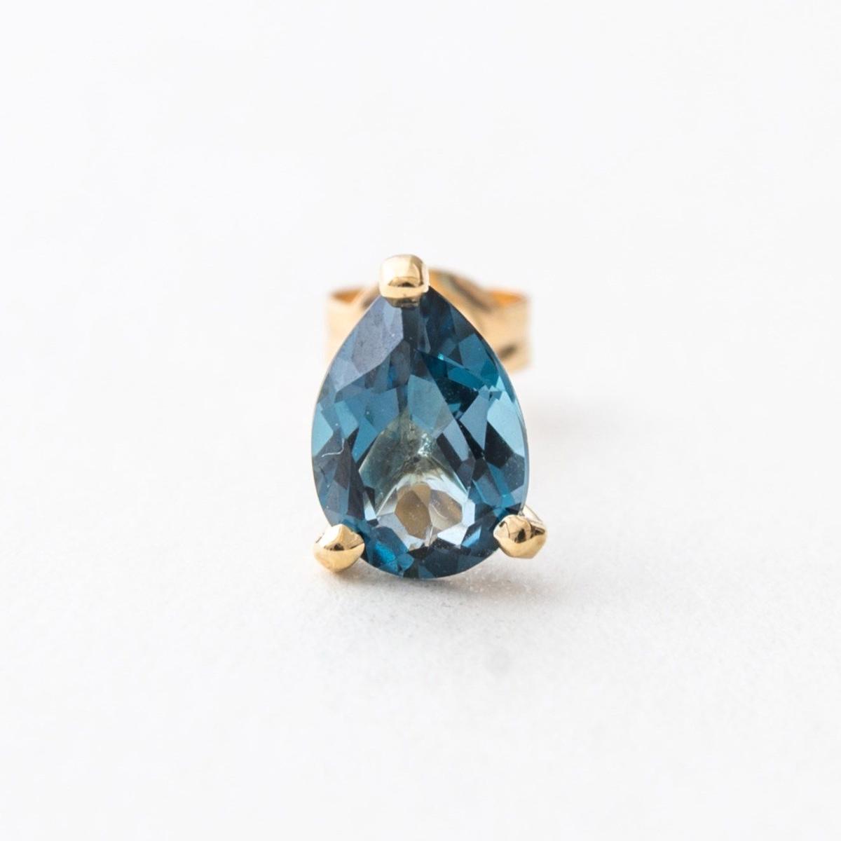 ロンドンブルートパーズ ペアシェイプ ピアス 【K18】 | carob オンライン学習 ピアス ペアシェイプ ロンドンブルートパーズ YG K10 ピアス(両耳用)