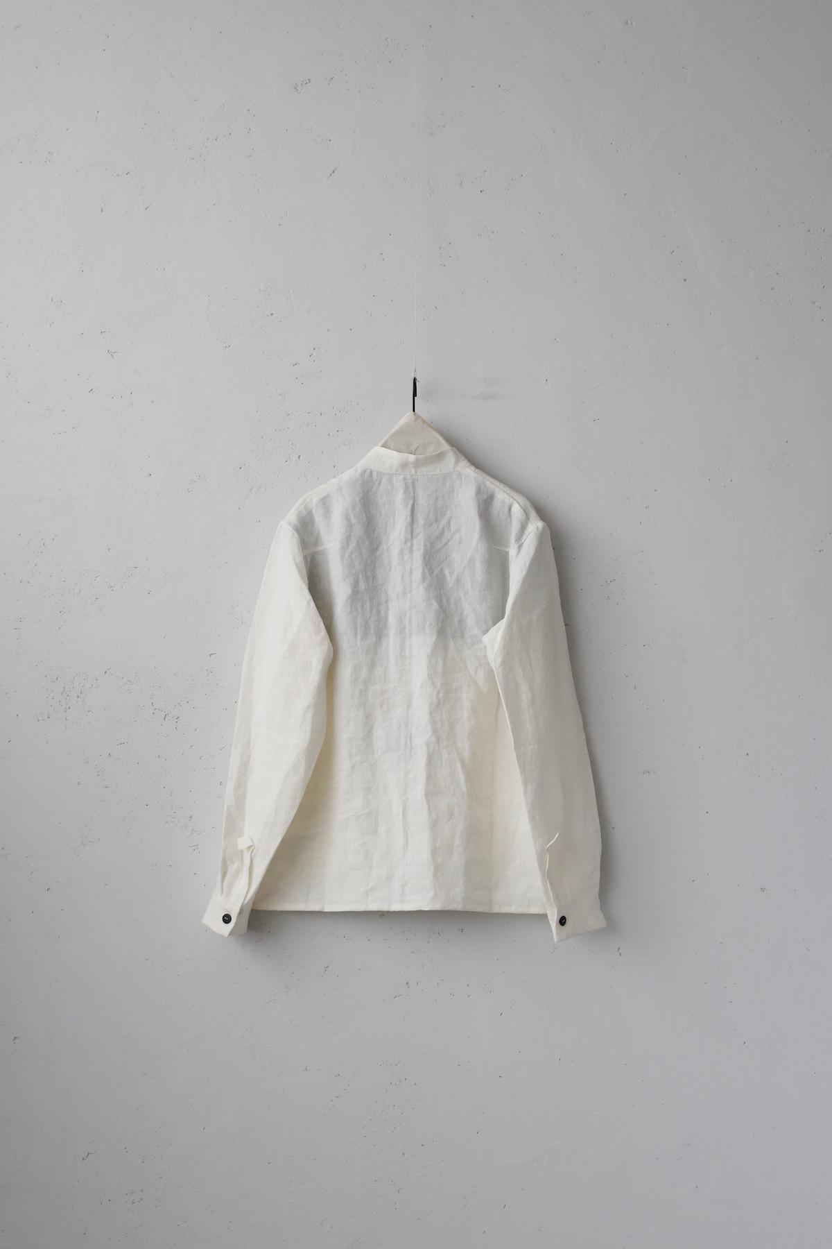 人気 Bergfabel(バーグファベル)リネン ノーカラージャケット