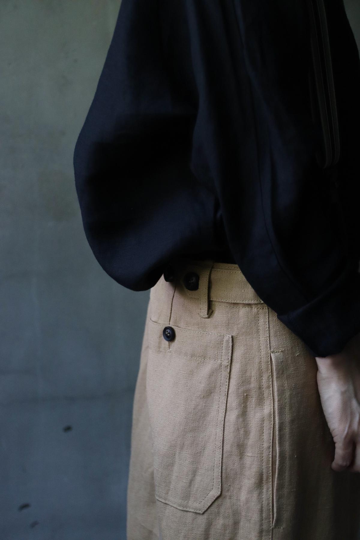 新到着 23SS購入BIEK VERSTAPPEN リネンサスペンダー付パンツ