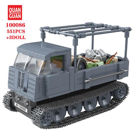 レゴ互換】 ドイツ軍 車両 ハーフトラック ROS/03 半無限軌道式自動車