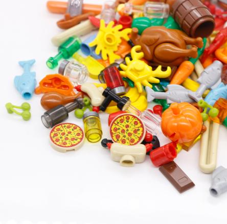 レゴ互換 アクセサリー セット パーツ 50g 食品 料理 野菜 フルーツ 果物 チキン ピザ