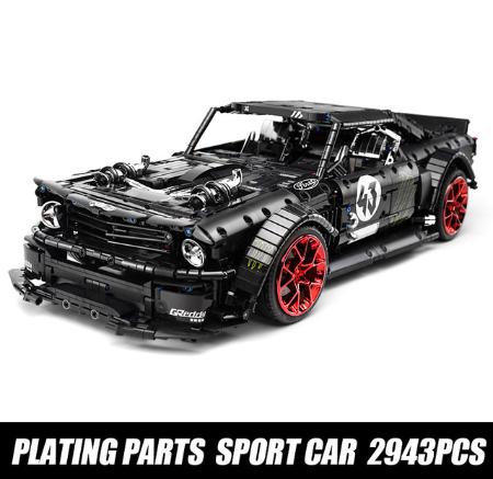 レゴテクニック マスタング 互換 スポーツカー Lego風 車 ブロックセット ブラック