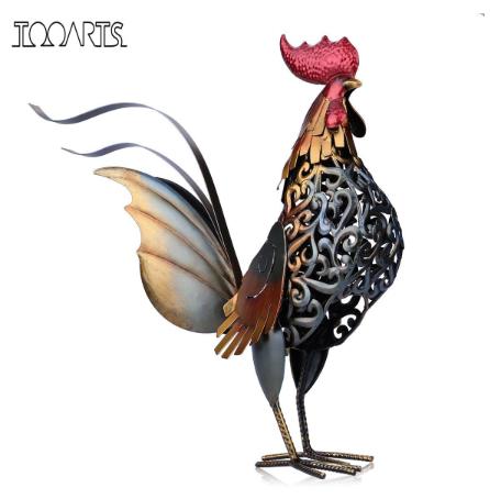 アート バード ガラス 細工 置物 イタリア インテリア 雄鶏 高級 オブジェ