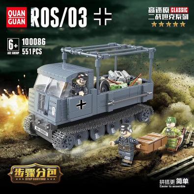 レゴ互換】 ドイツ軍 車両 ハーフトラック ROS/03 半無限軌道式自動車