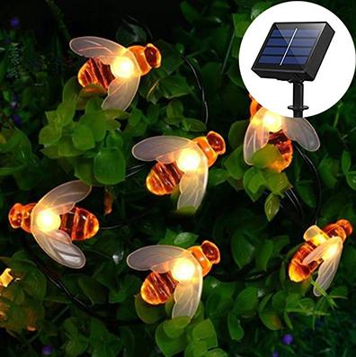 ソーラーライト 屋外 防水 Ip65 みつばち 夜間自動点灯 イルミネーションライト 明るい