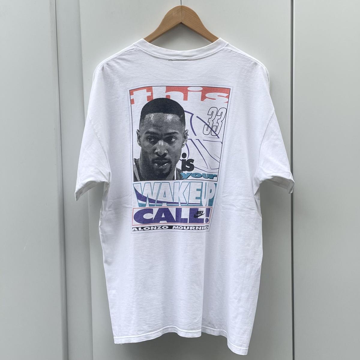 90s 銀タグ ナイキ アロンゾ·モーニングtシャツ